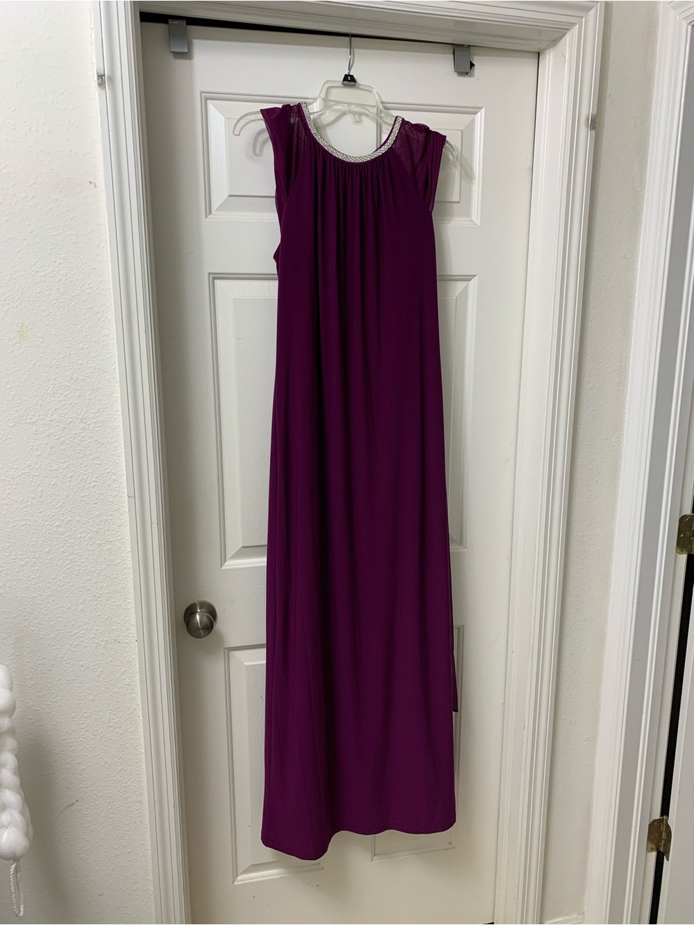 R&M Richards Purple Sleeveless Maxi Dress